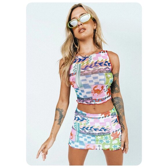 Princess Polly Tops - !! Princess Polly Ace Mesh Sleeveless Crop Top sz US 8